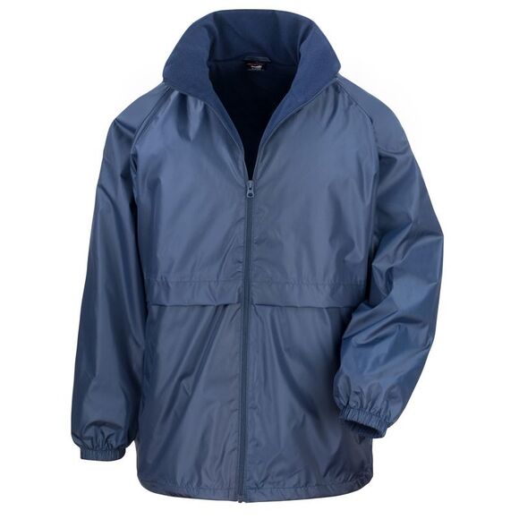 Result Mens Core Adult DWL Lightweight Casual Jacket (With Fold Away Hood) / Nav